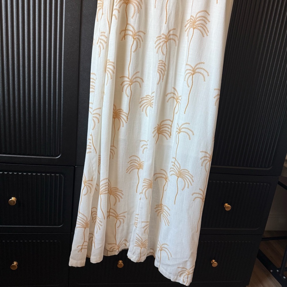 Petal & Pup White and Orange Palm Print Maxi Dress - Picture 10 of 12